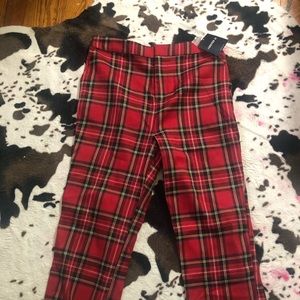 Cropped Plaid Pants